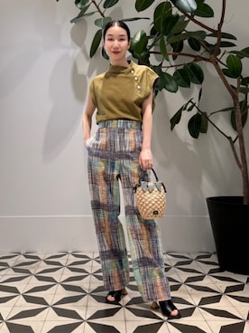 「MACPHEE（マカフィー）のアイテム」を使った、Nito_TOMORROWLANDさん（レディース・158cm）の夏コーディネート