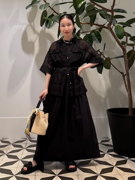 「MACPHEE（マカフィー）のアイテム」を使った、Nito_TOMORROWLANDさん（レディース・158cm）の夏コーディネート