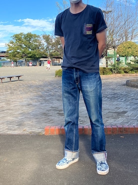 「アイテム（スリッポン）」を使った、私服の軍服化さん（メンズ・169cm・40代）の秋コーディネート
