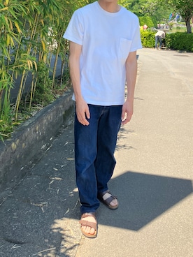 「アイテム（サンダル）」を使った、私服の軍服化さん（メンズ・169cm・40代）の春コーディネート