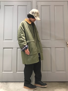 「FRAPBOIS（フラボア）のアイテム（ジャケット/アウター）」を使った、yamamotoさん（メンズ・166cm）の秋コーディネート