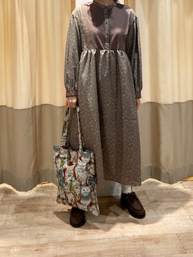 「猫柄」｜りさん（レディース・159cm）の秋コーディネート