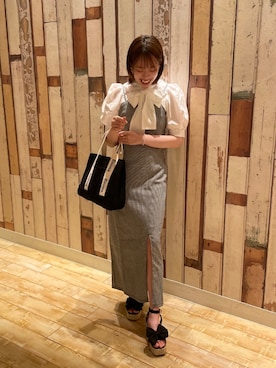 「インスタフォローしてね！」｜「アイテム（ワンピース/ドレス）」を使った、RYUKA【🌻事務所所属🌻】さん（レディース・154cm）の秋コーディネート