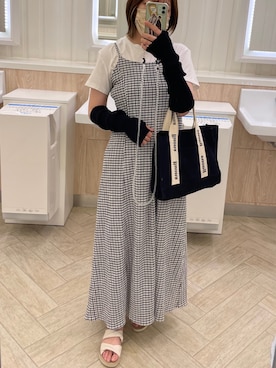 「インスタフォローしてね！」｜「アイテム（ワンピース/ドレス）」を使った、RYUKA【🌻事務所所属🌻】さん（レディース・154cm）の秋コーディネート