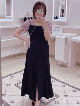 「インスタフォローしてね！」｜「アイテム（ワンピース/ドレス）」を使った、RYUKA【🌻事務所所属🌻】さん（レディース・154cm）の秋コーディネート