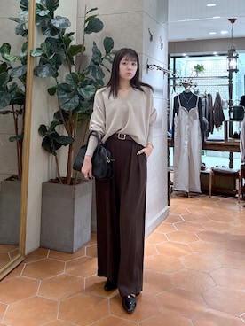 「RIVE DROITE（リヴドロワ）のアイテム（その他シューズ）」を使った、rinkaさん（レディース・162cm）の秋コーディネート