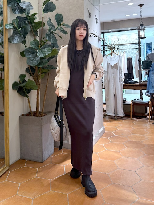 未使用リヴドロワ【全骨格細見え】２WAYロングリブワンピース　40 ブラック　L RIVE DROITE｜【全骨格細見え】2WAYロングリブワンピース