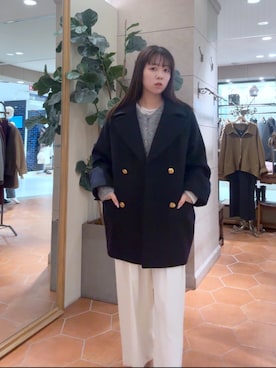 「おでかけコーデ」｜「アイテム（ジャケット/アウター）」を使った、rinkaさん（レディース・162cm）の冬コーディネート