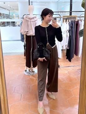 「RIVE DROITE（リヴドロワ）の【シーズンムードを高める】ボアミュール（その他シューズ）」を使った、rinkaさん（レディース・162cm）の夏コーディネート