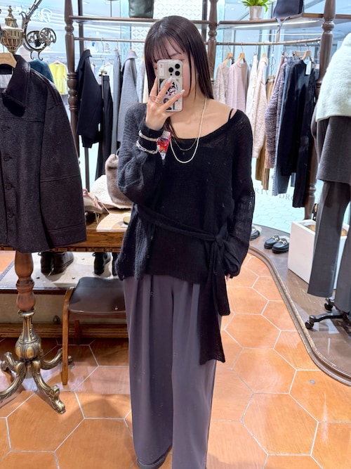 【新品タグ付き】RIVE DROITE ブラック ニットジャケット Fサイズ RIVE DROITEのジャケット/アウターを使ったコーディネート(ZOZOTOWN