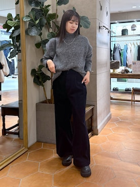 「RIVE DROITE（リヴドロワ）の【収納力抜群】2wayハンドルバッグ（ハンドバッグ）」を使った、rinkaさん（レディース・162cm）の秋コーディネート