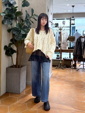 「RIVE DROITE（リヴドロワ）のアイテム（アクセサリー）」を使った、rinkaさん（レディース・162cm）の秋コーディネート