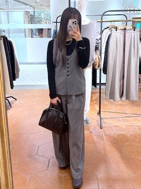 「アイテム（ブレスレット）」を使った、rinkaさん（レディース・162cm）の冬コーディネート