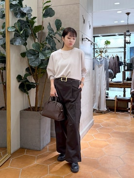 「アイテム（カーゴパンツ）」を使った、rinkaさん（レディース・162cm）の秋コーディネート