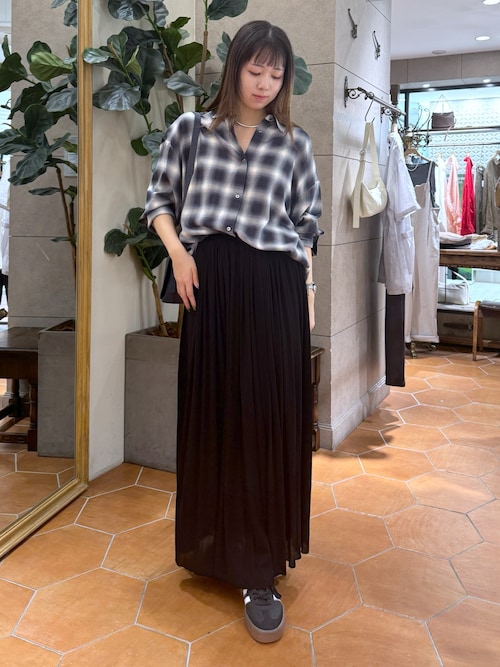 【抜け感◎】オンブレーチェックシャツ