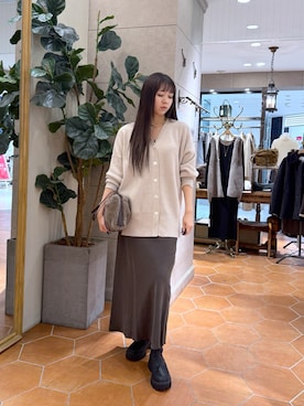 「アイテム（チョーカー）」を使った、rinkaさん（レディース・162cm）の冬コーディネート