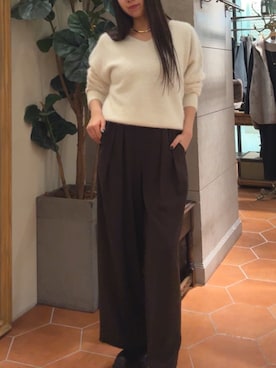 「アイテム（チョーカー）」を使った、rinkaさん（レディース・162cm）の冬コーディネート