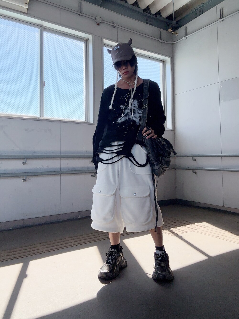 a2o】パイルワイドカーゴショーツを使った人気ファッション