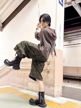 「GRANCY（グランシー）のアイテム（トップス）」を使った、よっしーさん（メンズ・170cm）の春コーディネート