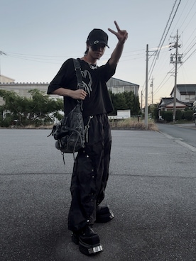 「アイテム（ウォレットチェーン）」を使った、よっしーさん（メンズ・170cm）の夏コーディネート