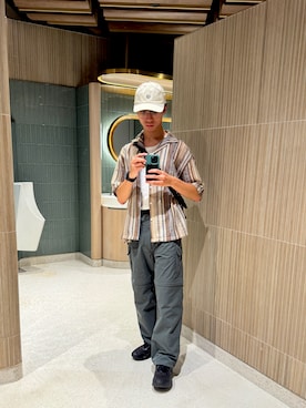 「UNIQLO（ユニクロ）のアイテム（キャップ）」を使った、wtc323bkさん（メンズ・170cm）の夏コーディネート