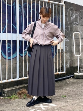 「アイテム（イヤリング）」を使った、anzuさん（レディース・158cm）の秋コーディネート