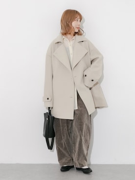 「アイテム（シャツ/ブラウス）」を使った、anzuさん（レディース・158cm）の秋コーディネート