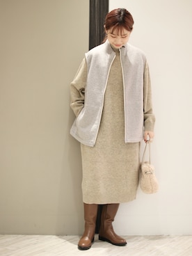 「unify（ユニファイ）のアイテム」を使った、anzuさん（レディース・158cm）の冬コーディネート