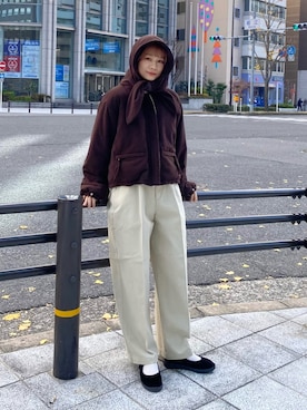 「KBF（ケイビーエフ）のアイテム」を使った、anzuさん（レディース・158cm）の冬コーディネート