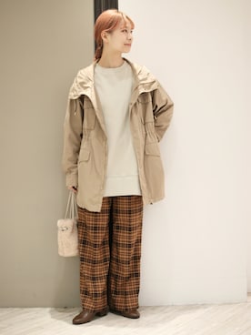 「URBAN RESEARCH DOORS（アーバンリサーチドアーズ）のフィールドジャケット（ミリタリージャケット）」を使った、anzuさん（レディース・158cm）の冬コーディネート