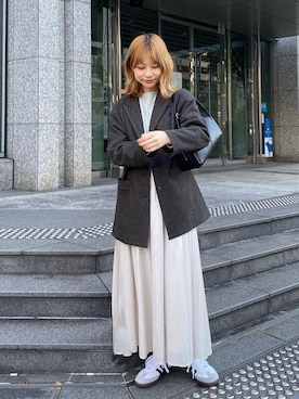 「アイテム（その他アウター）」を使った、anzuさん（レディース・158cm）の秋コーディネート