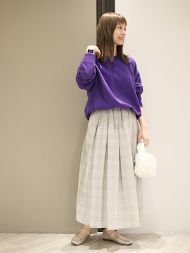 かぐれ（カグレ）の「ウールコットンチェックスカート（スカート