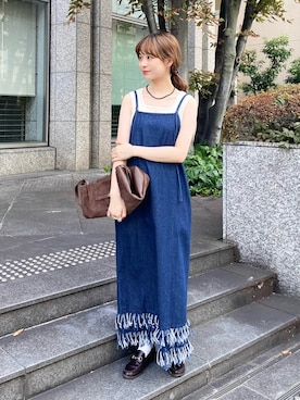 「アイテム（その他ヘアアクセサリー）」を使った、anzuさん（レディース・158cm）の秋コーディネート
