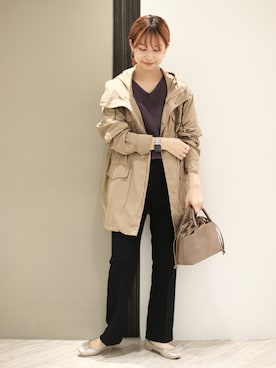 「URBAN RESEARCH DOORS（アーバンリサーチドアーズ）のフィールドジャケット（ミリタリージャケット）」を使った、anzuさん（レディース・158cm）の秋コーディネート