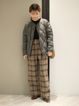 「RODE SKO」｜「アイテム（ブルゾン）」を使った、anzuさん（レディース・158cm）の秋コーディネート