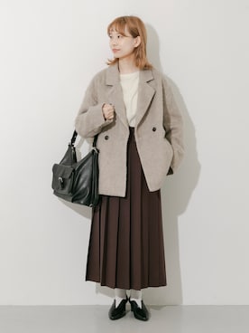 「アイテム（バックパック/リュック）」を使った、anzuさん（レディース・158cm）の秋コーディネート