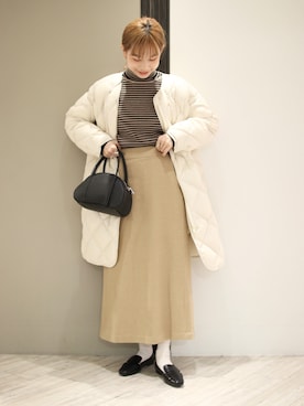 「アイテム（ローファー）」を使った、anzuさん（レディース・158cm・20代）の秋コーディネート