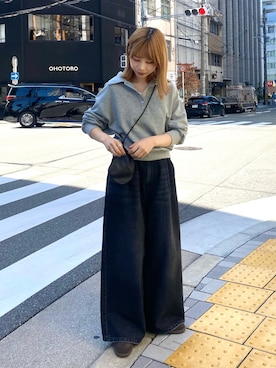 「KBF（ケイビーエフ）のアイテム」を使った、anzuさん（レディース・158cm）の秋コーディネート