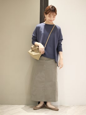 「ワイドシルエット」｜「アイテム（その他）」を使った、anzuさん（レディース・158cm）の秋コーディネート