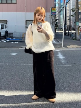 「トレンド秋素材コーデ」｜anzuさん（レディース・158cm）の秋コーディネート