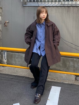 「KBF（ケイビーエフ）のアイテム（ジャケット/アウター）」を使った、anzuさん（レディース・158cm）の春コーディネート