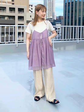 「URBAN RESEARCH DOORS（アーバンリサーチドアーズ）のアイテム」を使った、anzuさん（レディース・158cm）の夏コーディネート