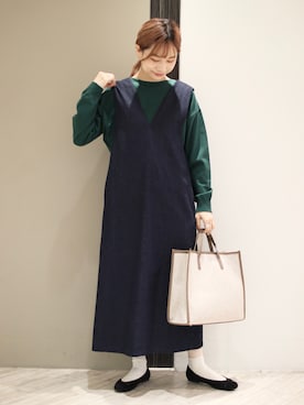 「アイテム（ワンピース/ドレス）」を使った、anzuさん（レディース・158cm・20代）の冬コーディネート