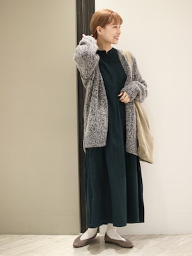 「アイテム（ワンピース/ドレス）」を使った、anzuさん（レディース・158cm・20代）の秋コーディネート