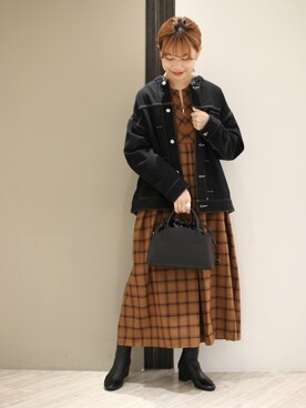 「RODE SKO」｜「アイテム（その他）」を使った、anzuさん（レディース・158cm）の秋コーディネート