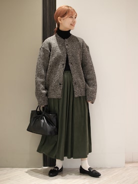 「RODE SKO」｜「アイテム（ブルゾン）」を使った、anzuさん（レディース・158cm）の冬コーディネート