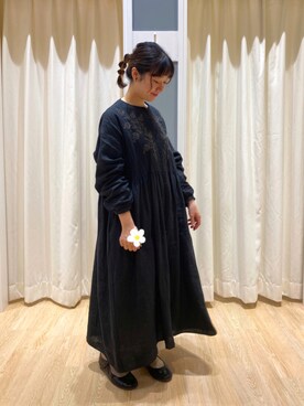 「Slowlinen」｜みさん（レディース・158cm）の秋コーディネート