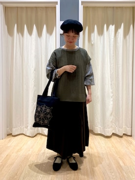 「サマンサ モスモス(Samansa Mos2)」｜「アイテム（アンサンブル）」を使った、みさん（レディース・158cm）の秋コーディネート