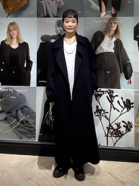 「アイテム（ステンカラーコート）」を使った、sayakaさん（レディース・158cm・20代）の秋コーディネート