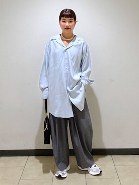 「アイテム（シャツワンピース）」を使った、sayakaさん（レディース・158cm）の秋コーディネート
